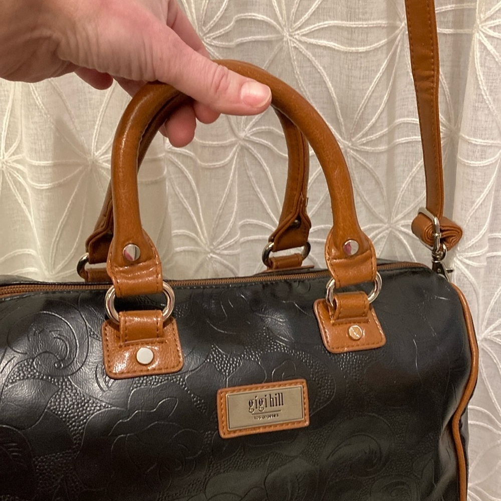Gigi Hill Bag with Brown Leather Accents and Adjustable Strap - Picture 4 of 15